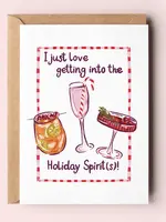 Get Into the Holiday Spirits Funny Christmas Greeting Card