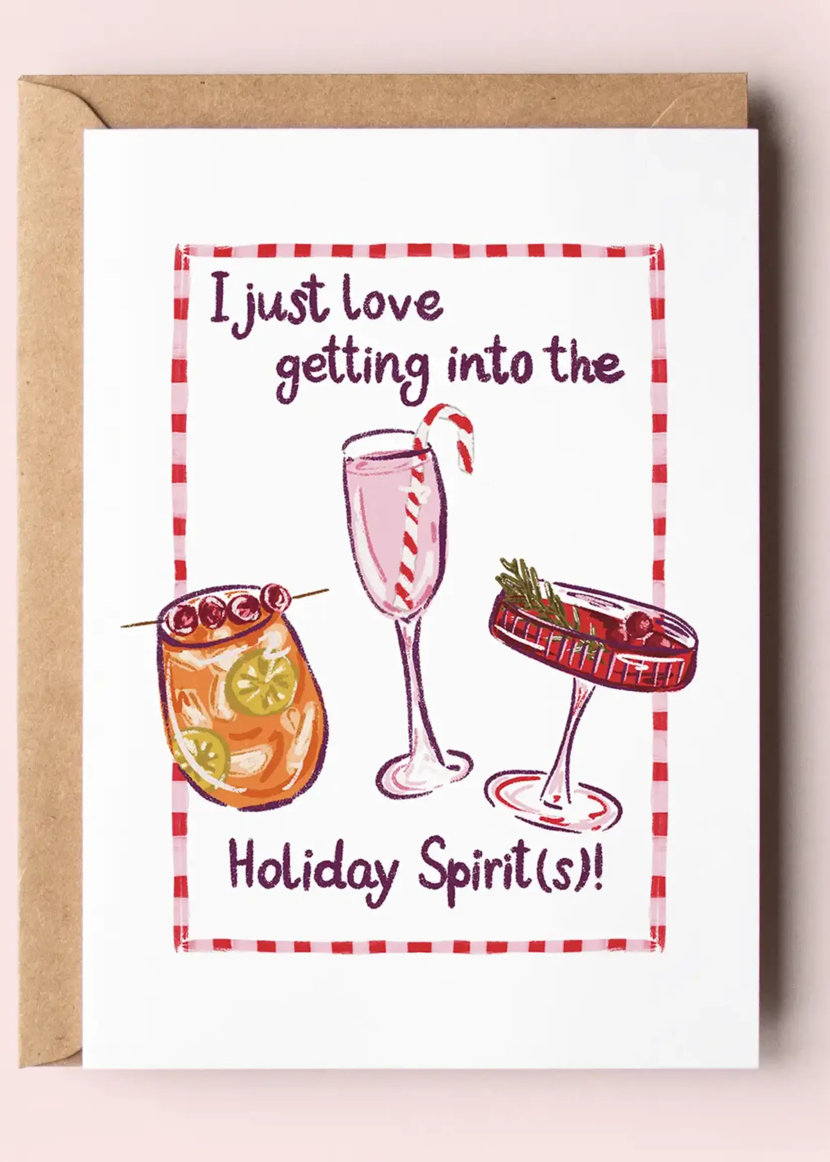 Get Into the Holiday Spirits Funny Christmas Greeting Card
