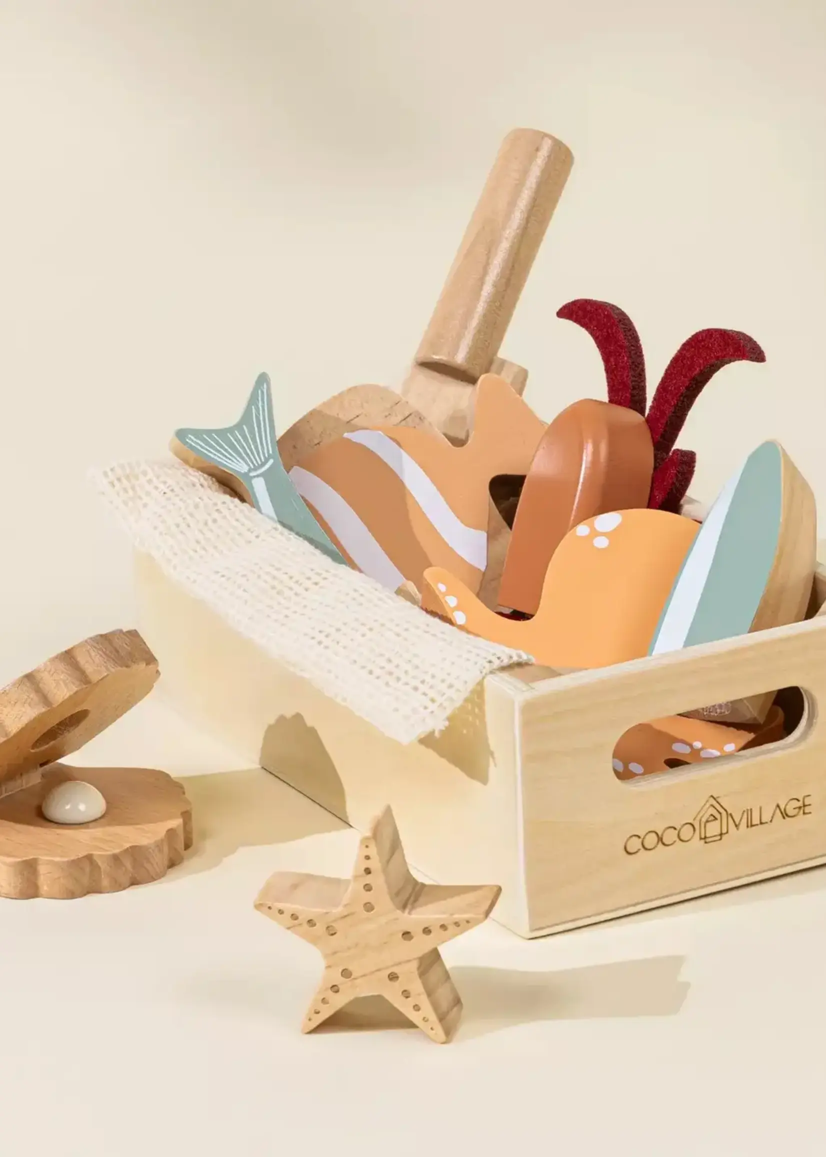 Wooden Seafood Playset