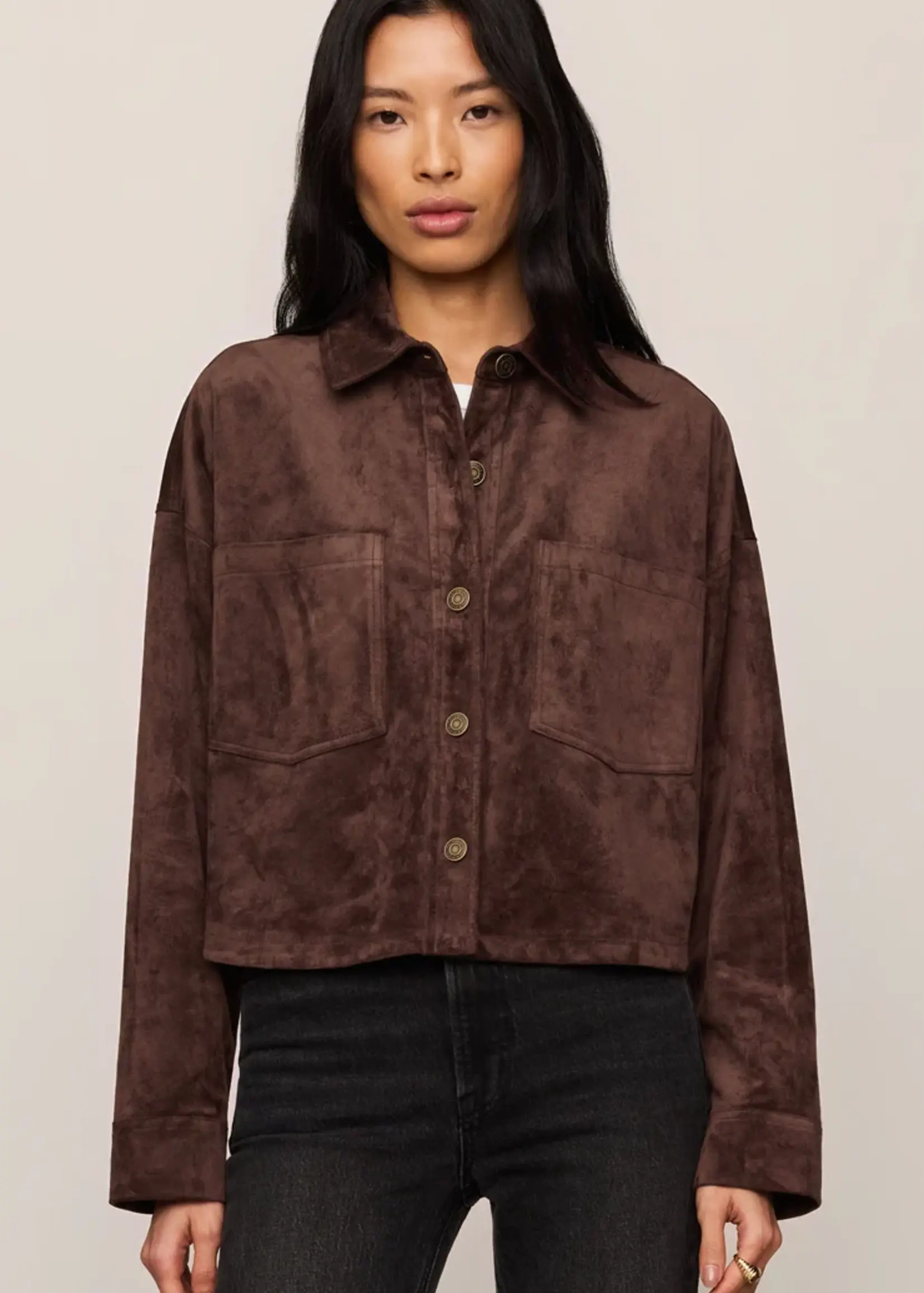 Z Supply All Day Cropped Suede Jacket