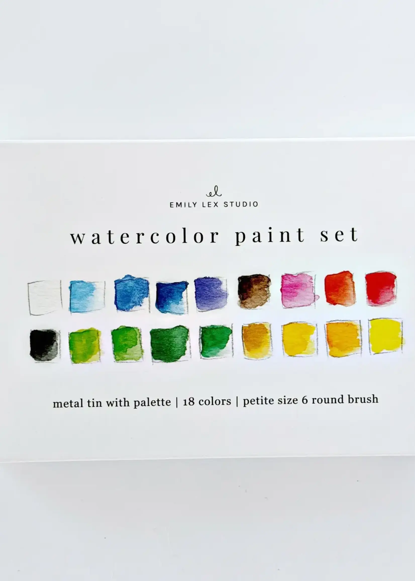 Watercolor Paint Set 18 Colors with Brush