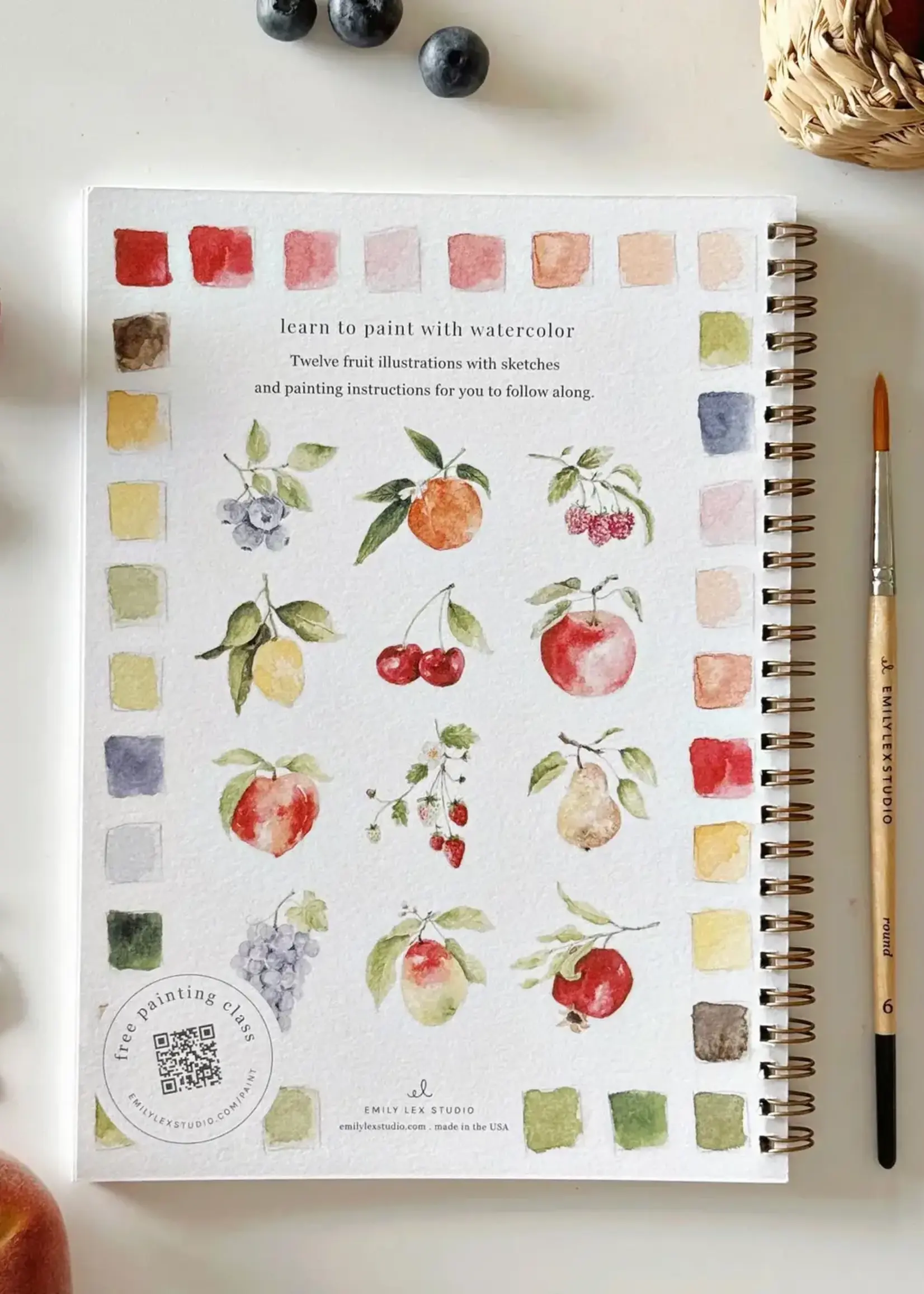 Fruit Watercolor Workbook