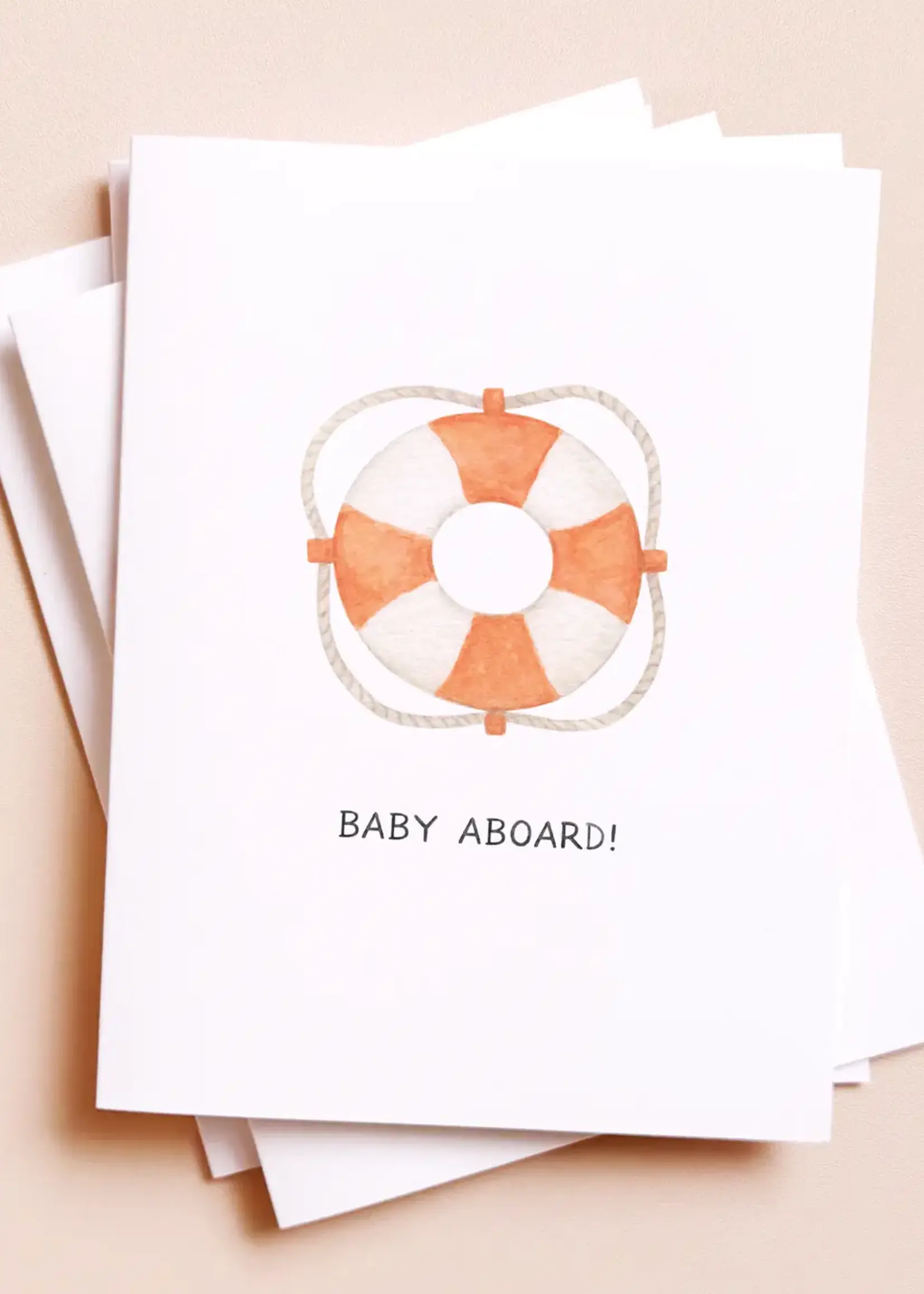 Baby On Board — Coastal / Nautical New Baby Card