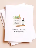 Fresh Off the Market — Congrats Newlyweds Wedding Card