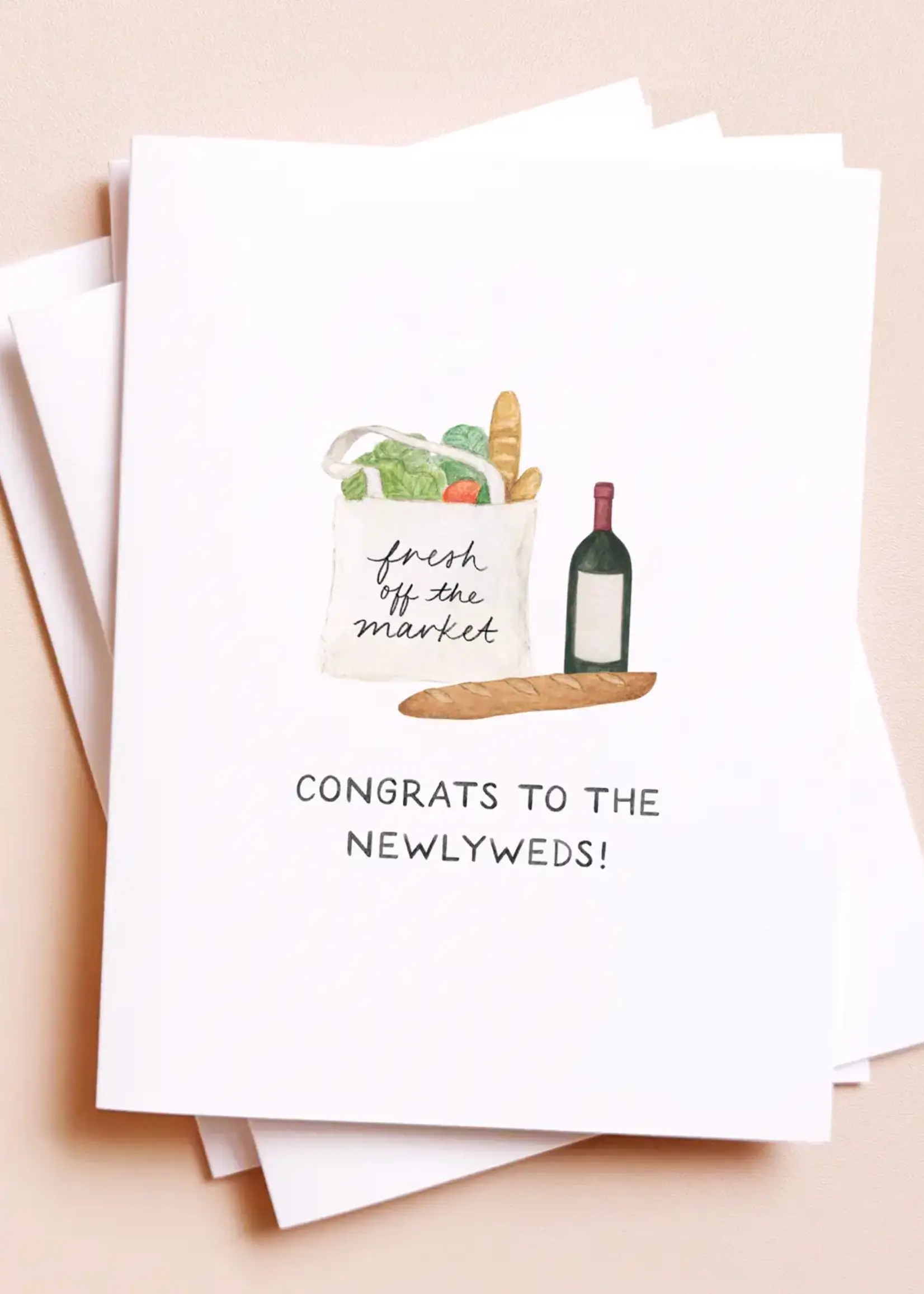 Fresh Off the Market — Congrats Newlyweds Wedding Card