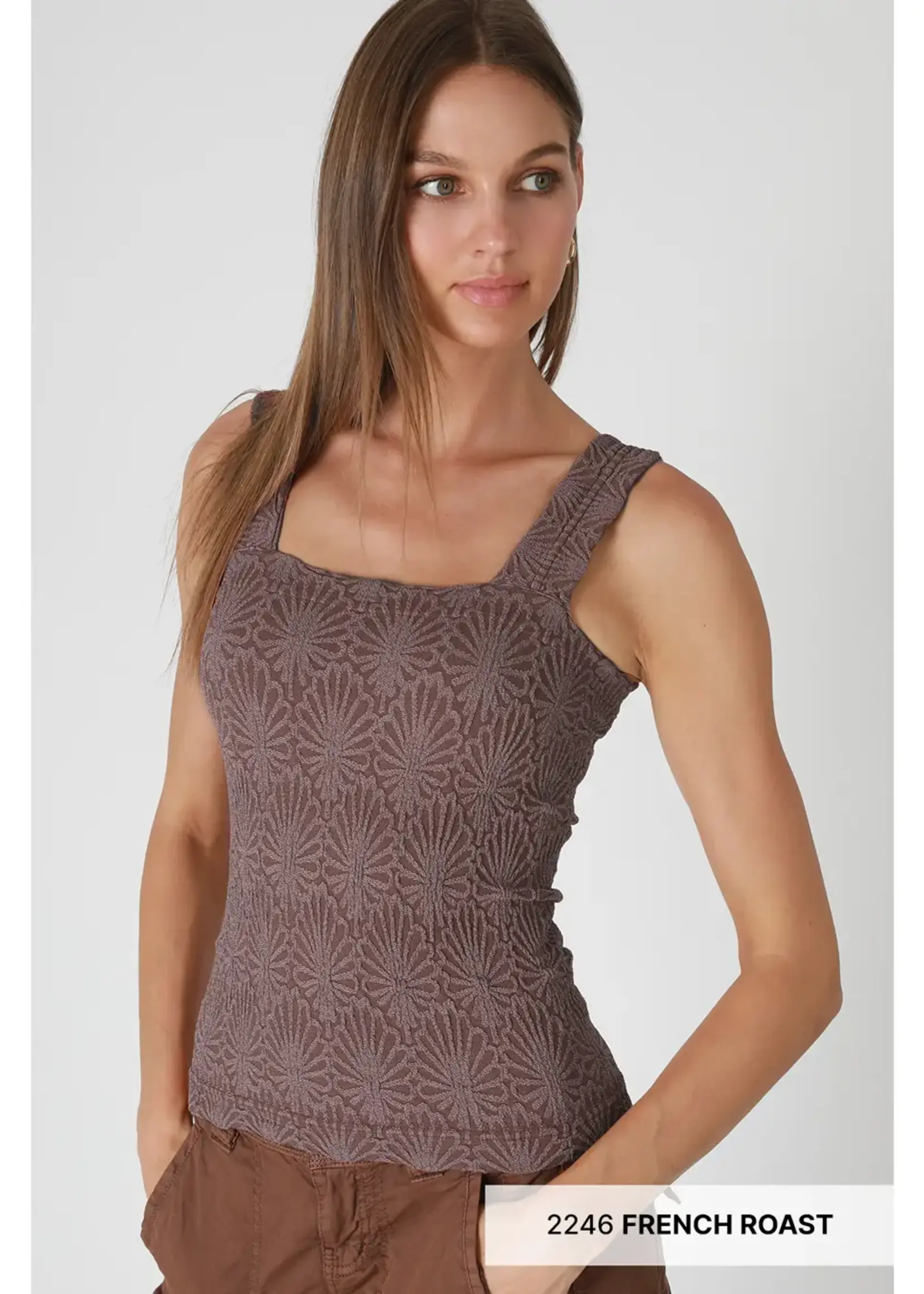 NIKIBIKI Lace Textured Square Top