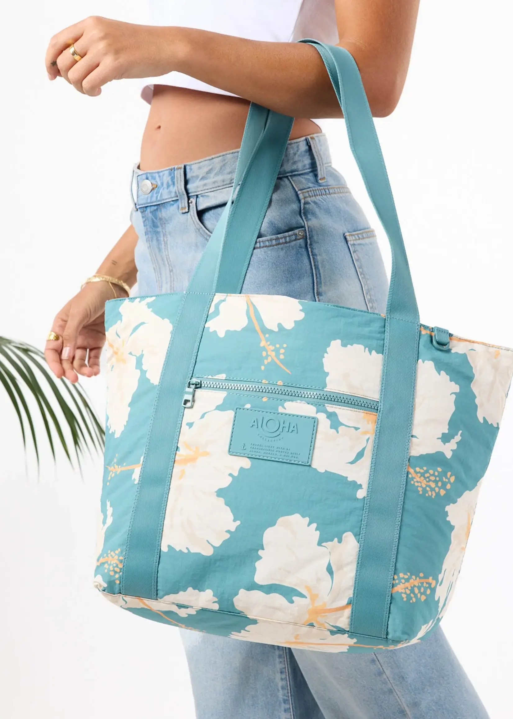 Aloha Collection Tahaa Nylon Zipper Tote