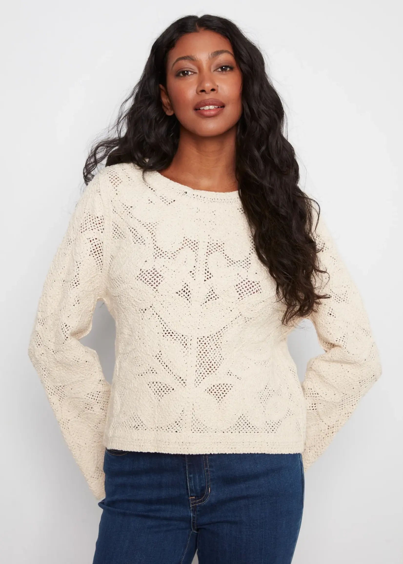 Charlie B Cardigan Crochet Long Sleeve