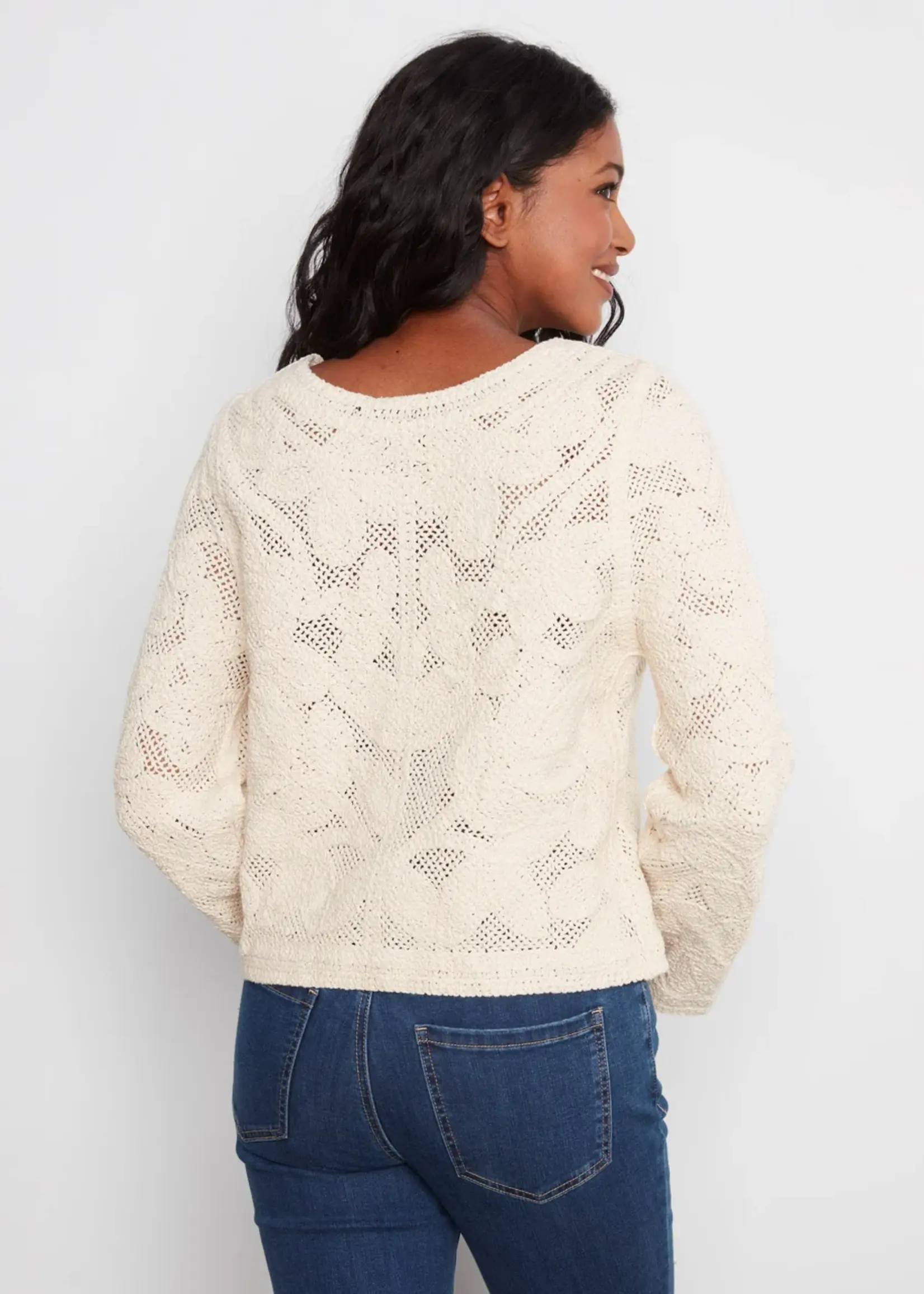 Charlie B Cardigan Crochet Long Sleeve