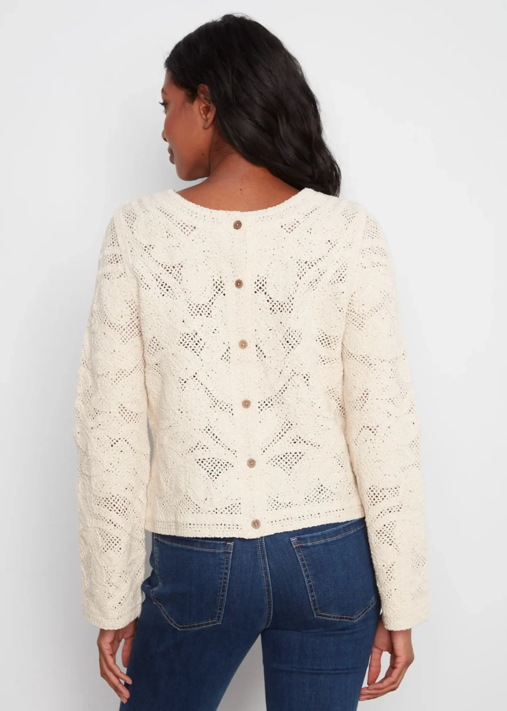 Charlie B Cardigan Crochet Long Sleeve