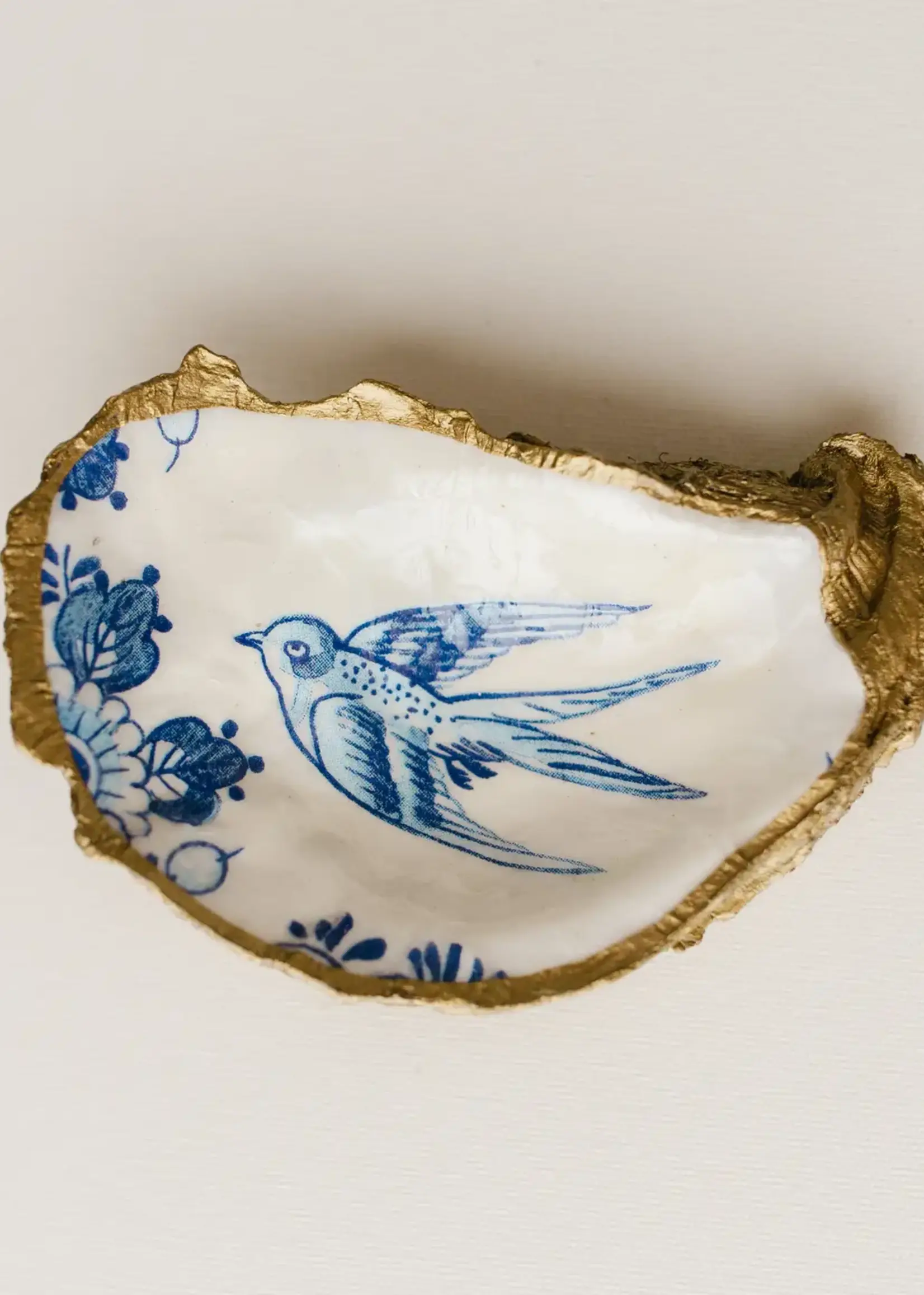 Grit & Grace Decoupage Oyster Dish | Flying Blue Bird