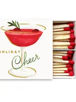 Cheers Holiday Cocktail Matches | Holiday Candle Decor