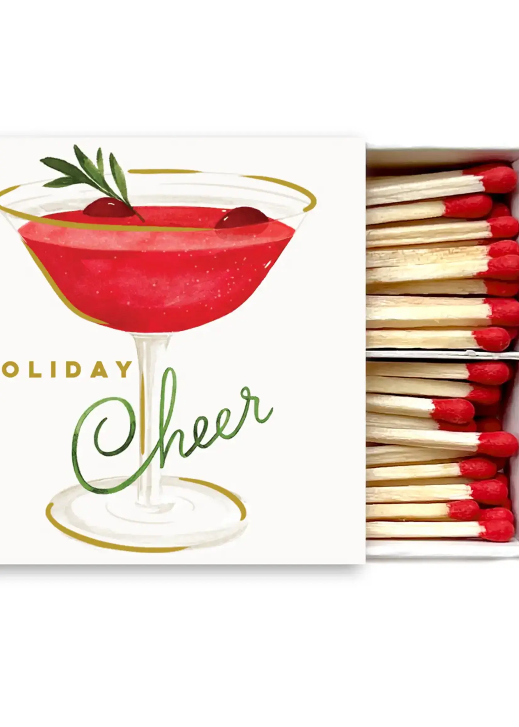 Cheers Holiday Cocktail Matches | Holiday Candle Decor