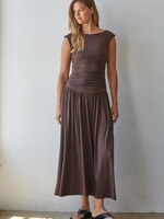 By Together Apparel Lionel Ruched Maxi Dress