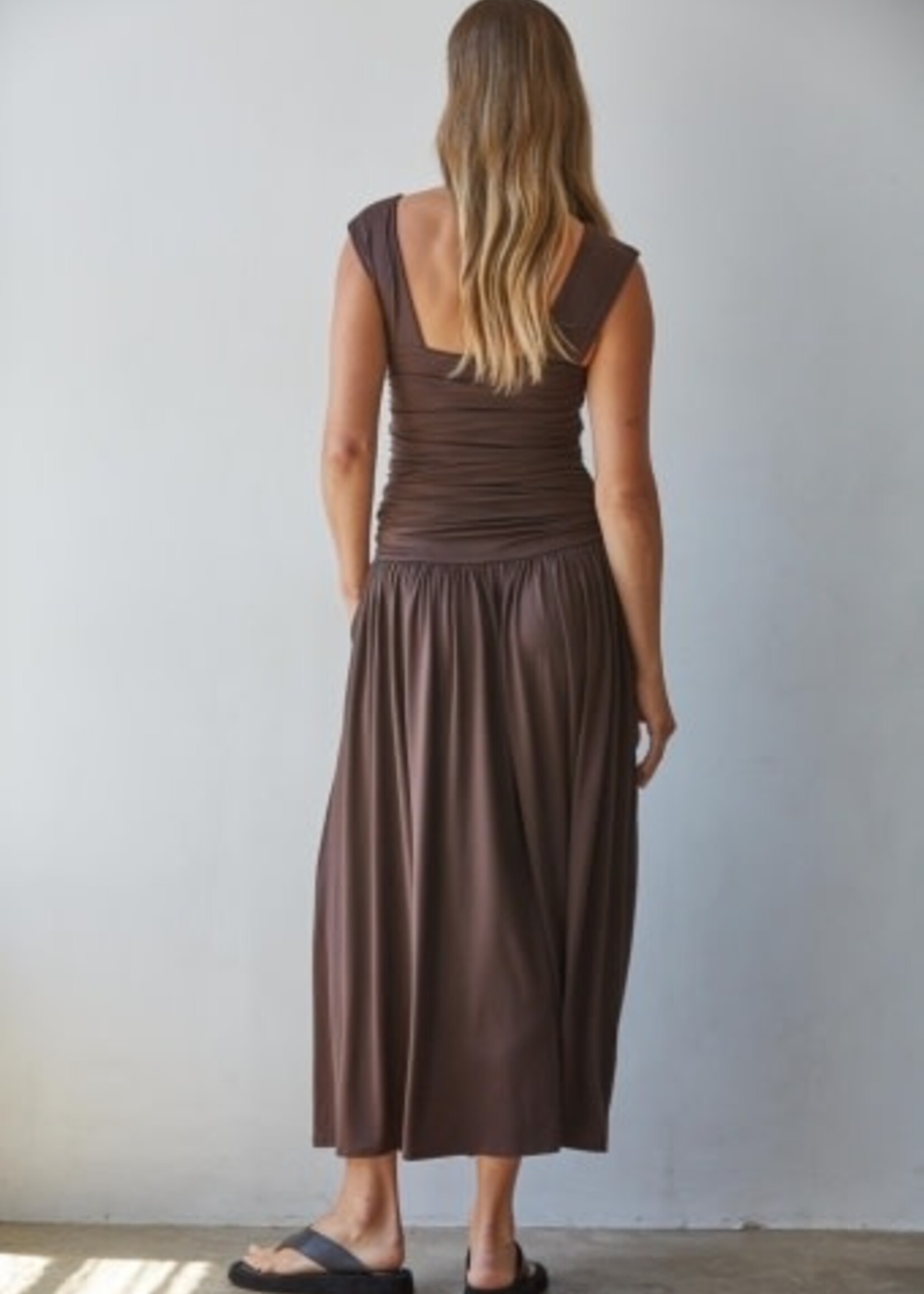 By Together Apparel Lionel Ruched Maxi Dress