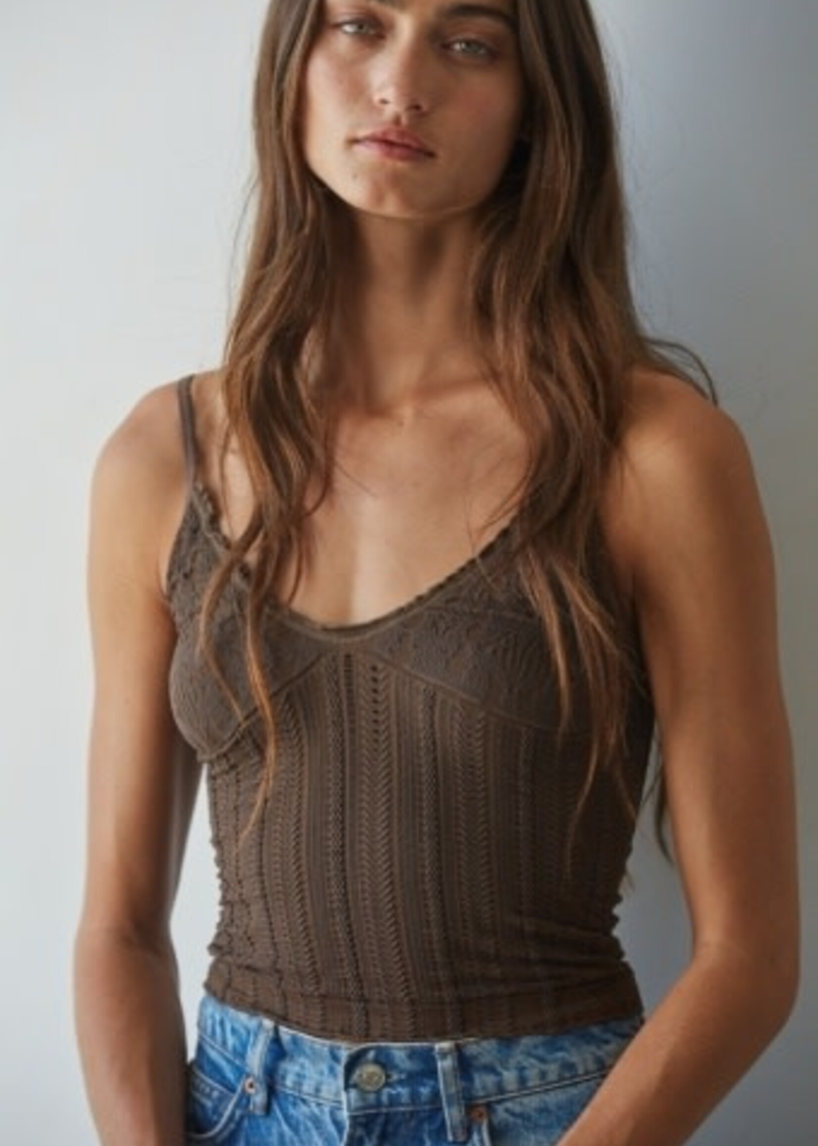 By Together Apparel Jacquard Flirty Cami