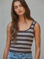 By Together Apparel Baseline Padded Striped Tank