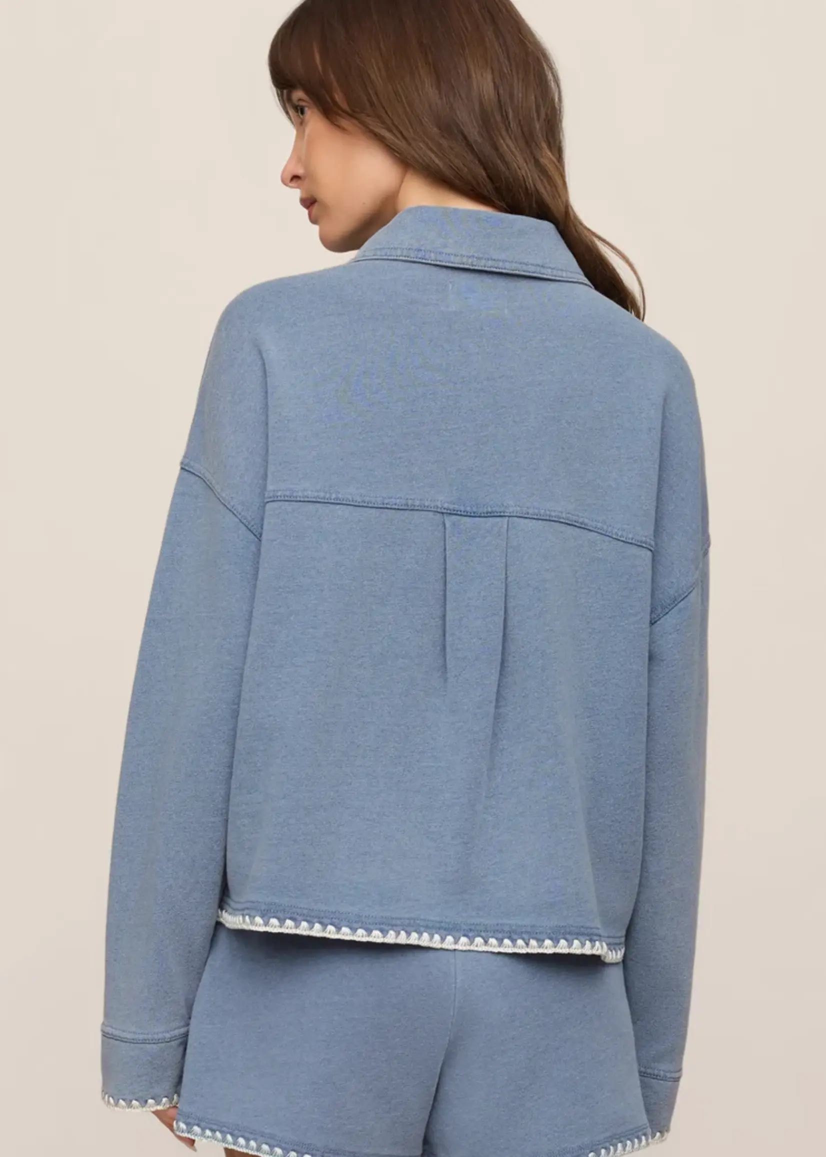 Z Supply All Day Crop Whipstitch Jacket