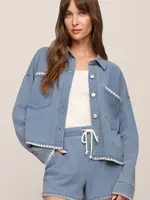 Z Supply All Day Crop Whipstitch Jacket