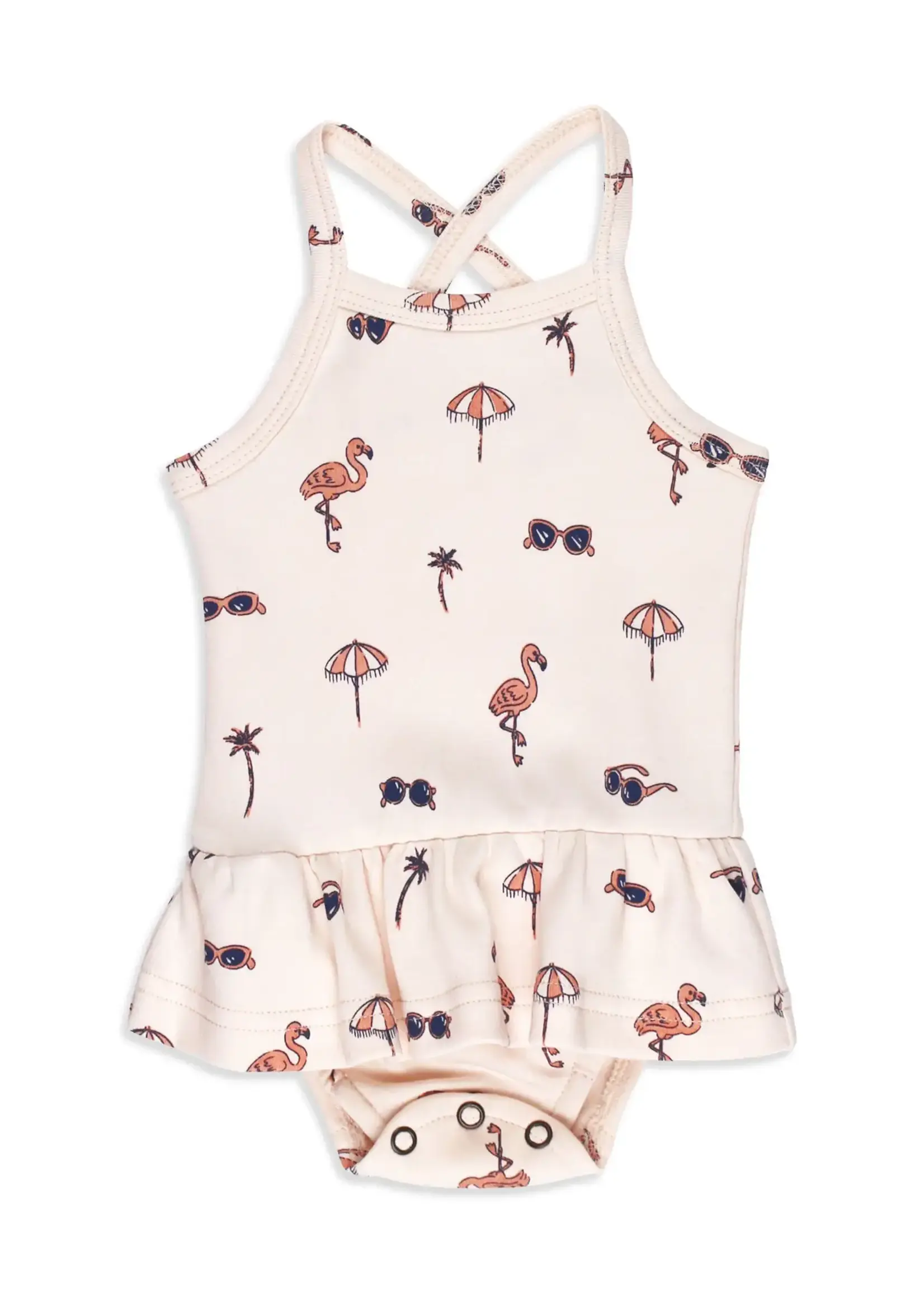 Skirted X-Back Bodysuit