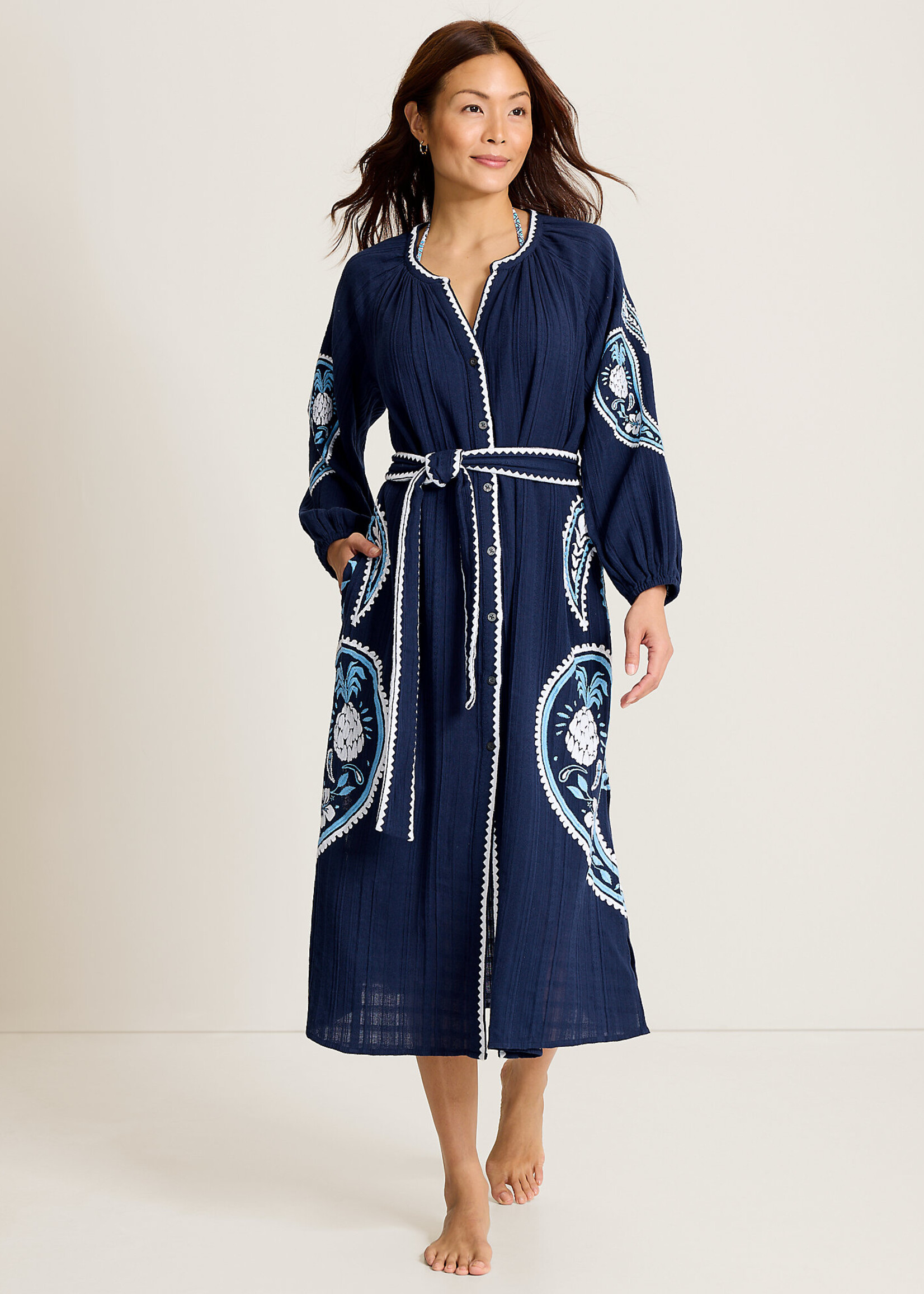 Mykonos Embroidered Duster