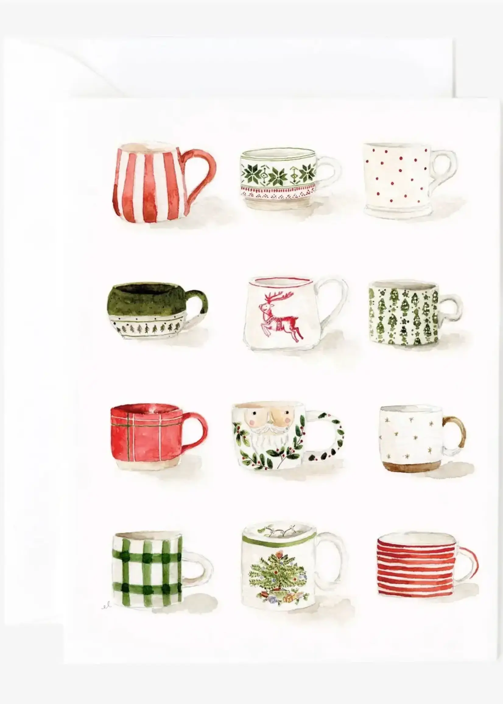 Christmas Mugs Notecard