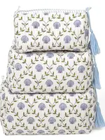 Seashell Blockprint Makeup Bag - Small