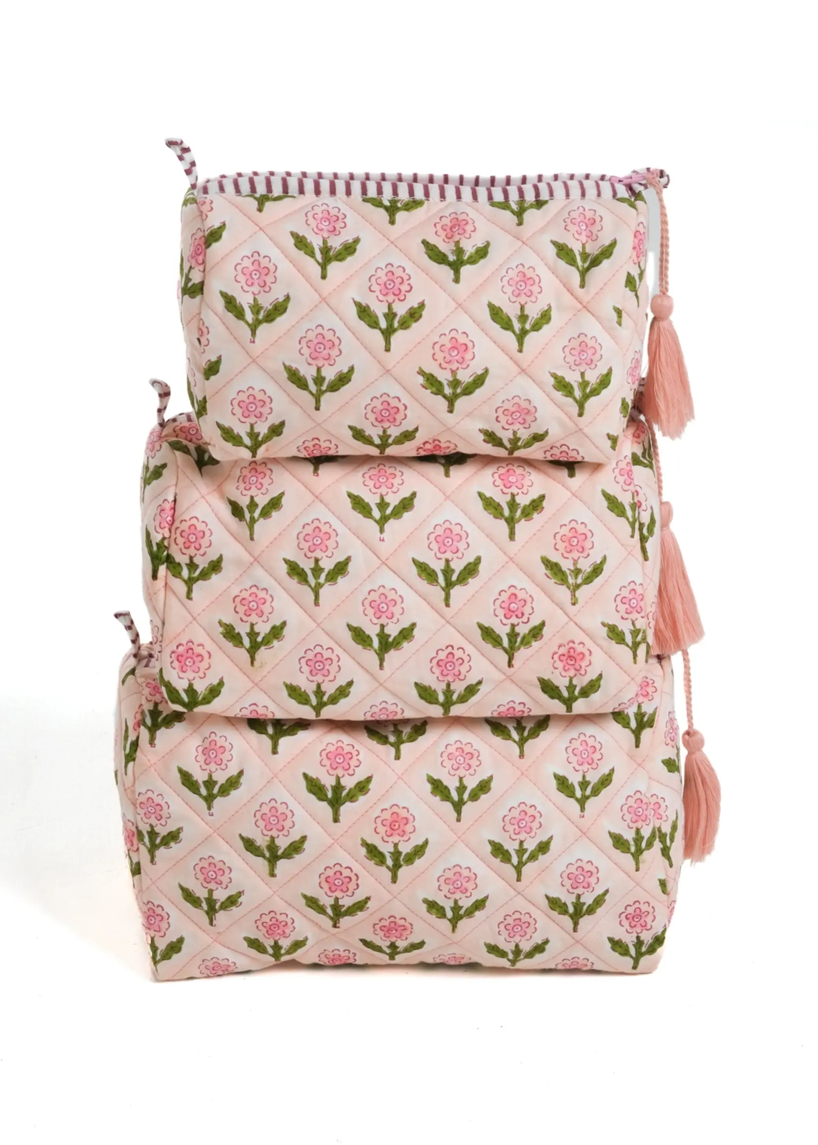 Mona Blockprint Makeup Bag - Small