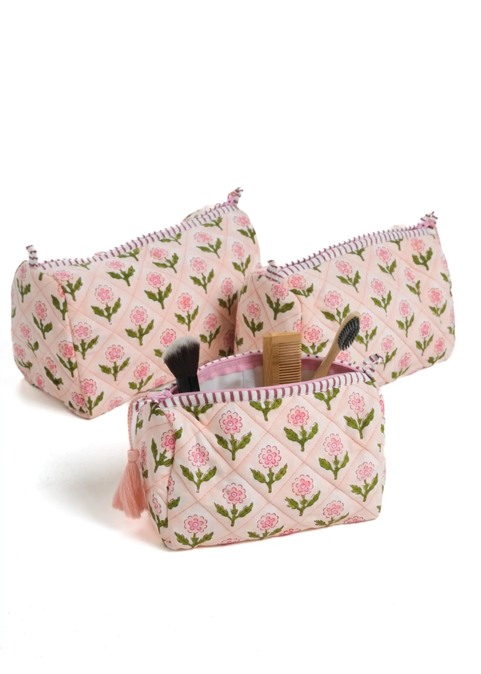 Mona Blockprint Makeup Bag - Small