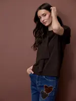 Charlie B Short Sleeve Crew Neck Sweater
