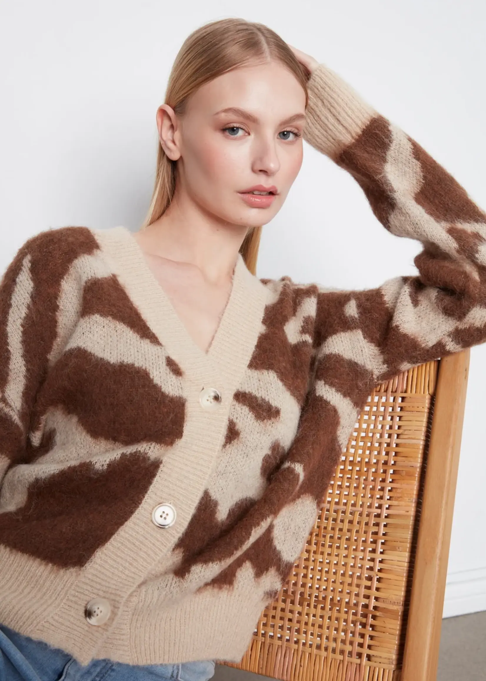 Charlie B Long Sleeve Drop Shoulder Cardigan