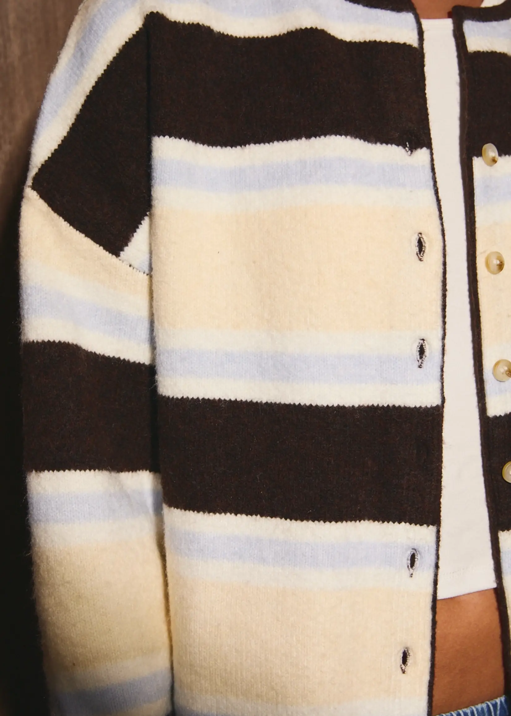 Striped Soft Knit Cardigan