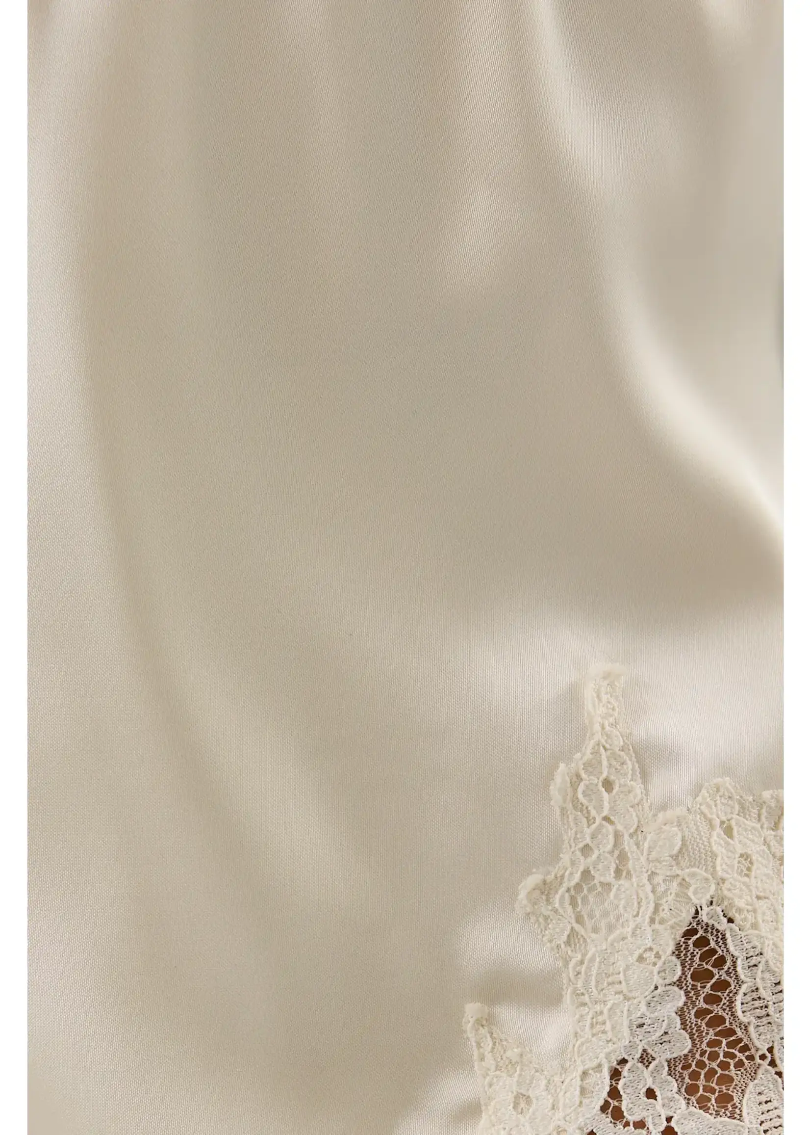 Lace Trim Satin Shorts