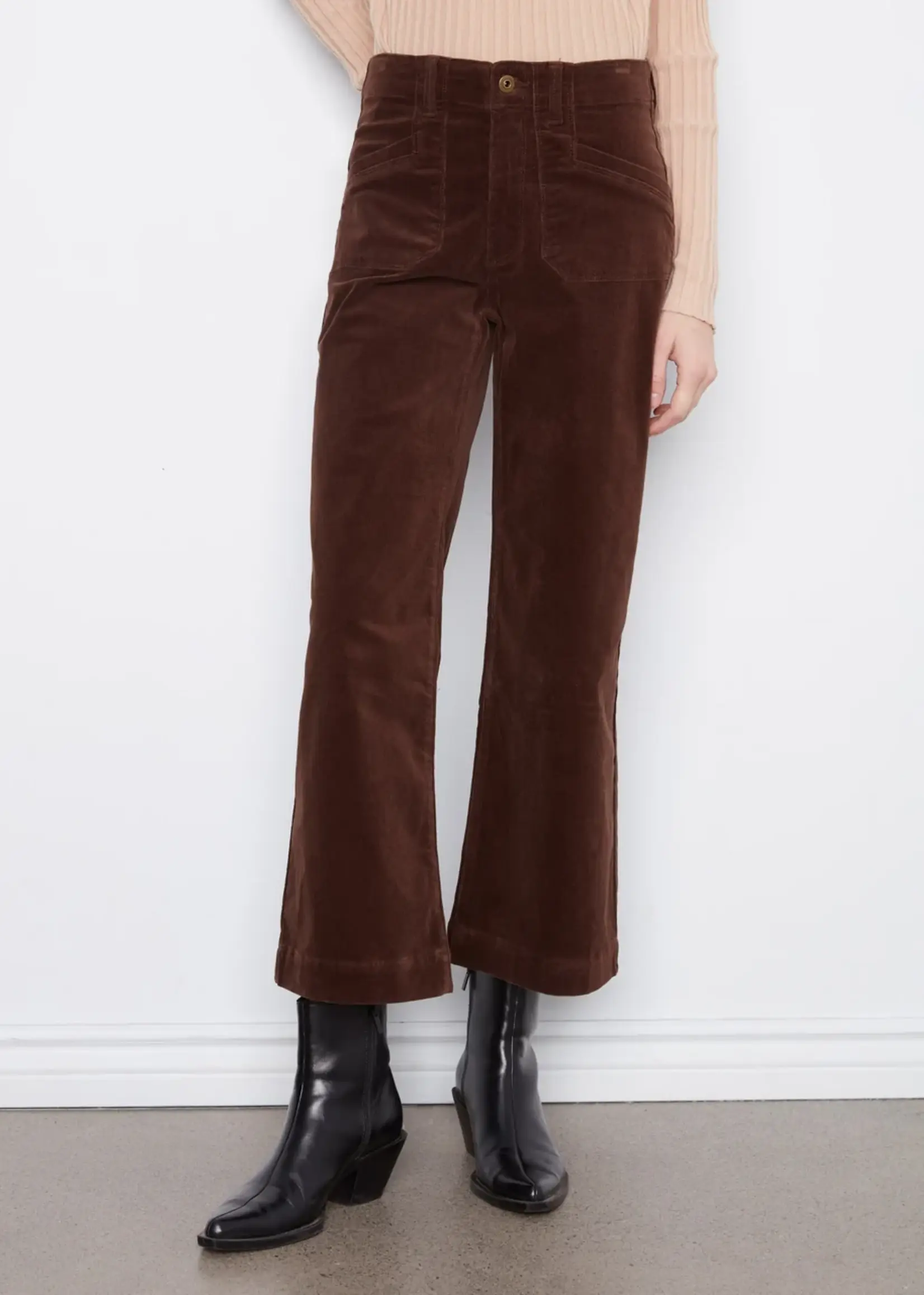 Charlie B Cropped Wide Leg Corduroy Pants