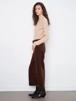 Charlie B Cropped Wide Leg Corduroy Pants