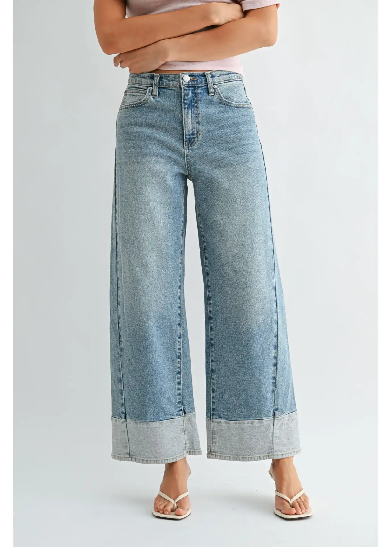 Two Toned Hem Wideleg