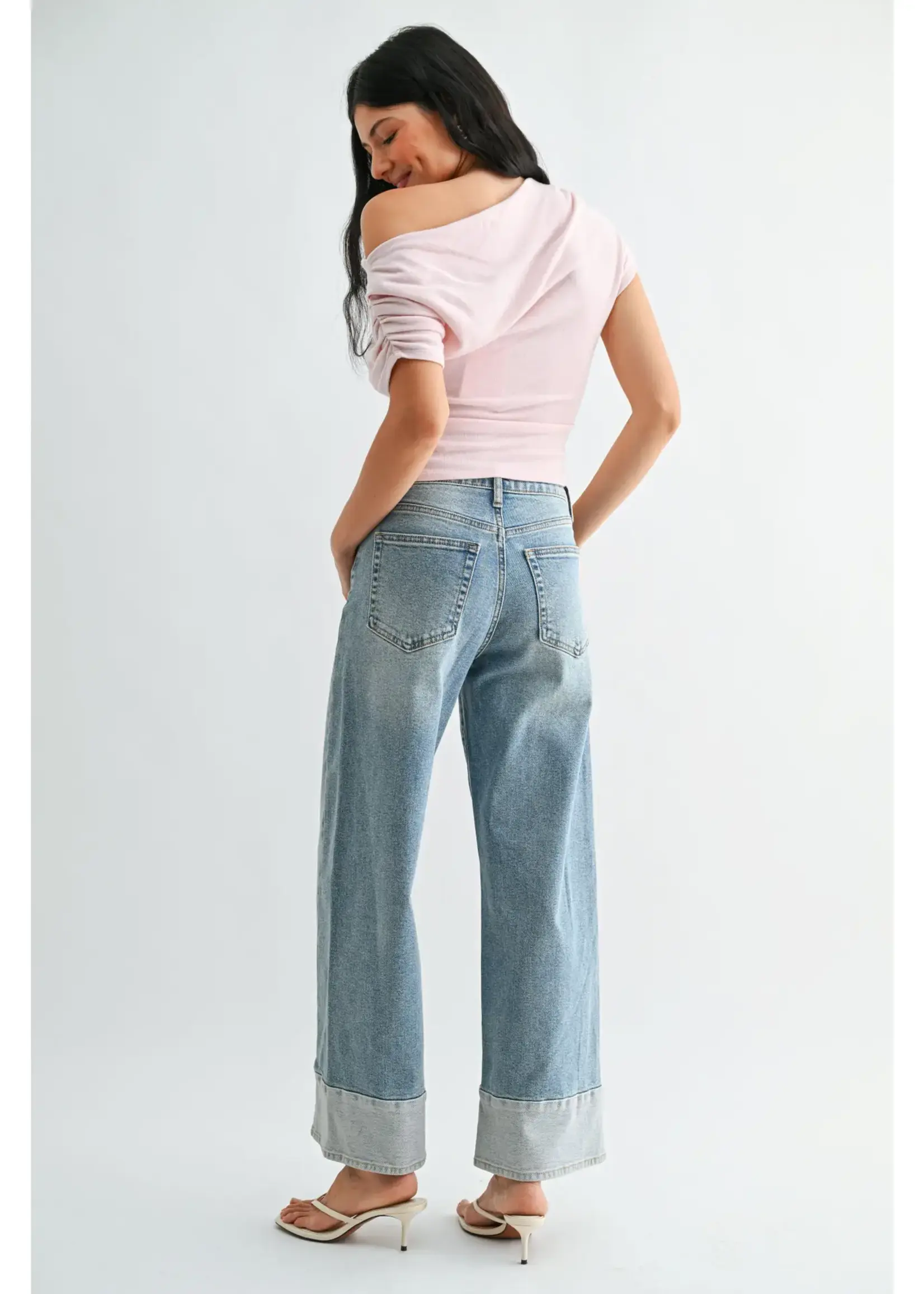 Two Toned Hem Wideleg