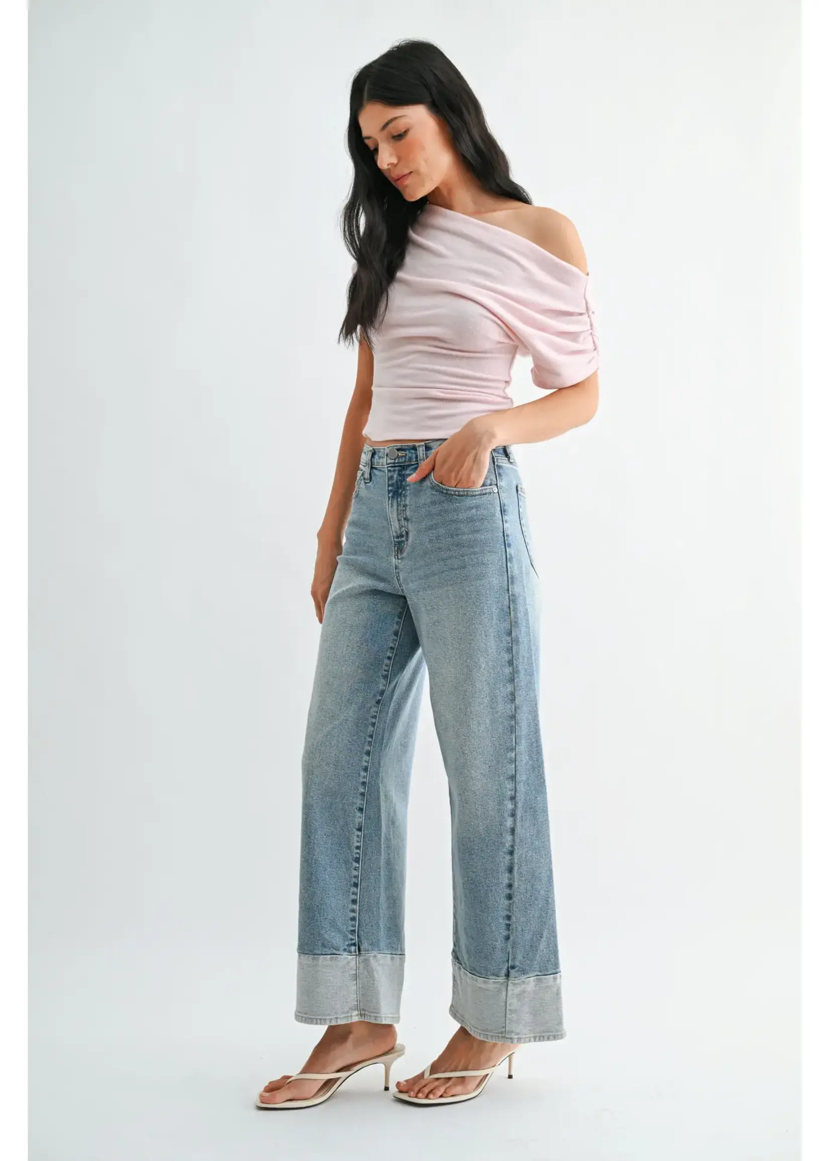 Two Toned Hem Wideleg