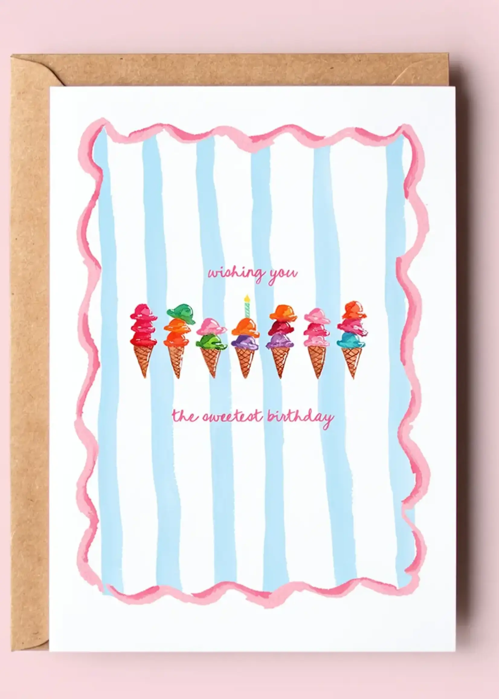 Sweetest Birthday Ice Cream Greeting Card