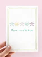 Ocean of Love For You Beach Coastal Greeting Card