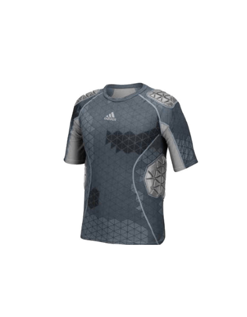 Adidas Adidas Techfit Ironskin 5 Pad Padded Football Compression Shirt
