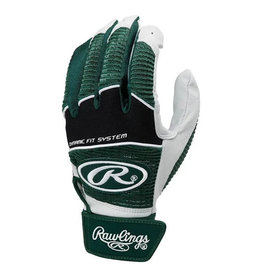 Rawlings Rawlings Tech-Style Adult Batting Gloves-Dark Green-Small