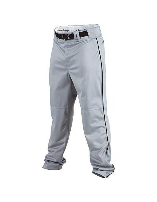 nike grey baseball pants with green piping