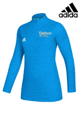 Adidas Platform Elite adidas Ladies Game Mode 1/4 Zip Pullover-Light Blue