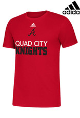 Adidas QC Area Knights adidas Amplifier Cotton Short Sleeve Tee-Power Red