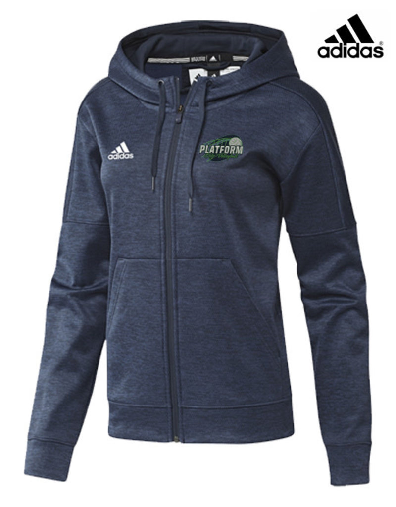 Adidas Platform Elite Liquid Embroidered adidas Women's Team Issue Full Zip Hood-Navy