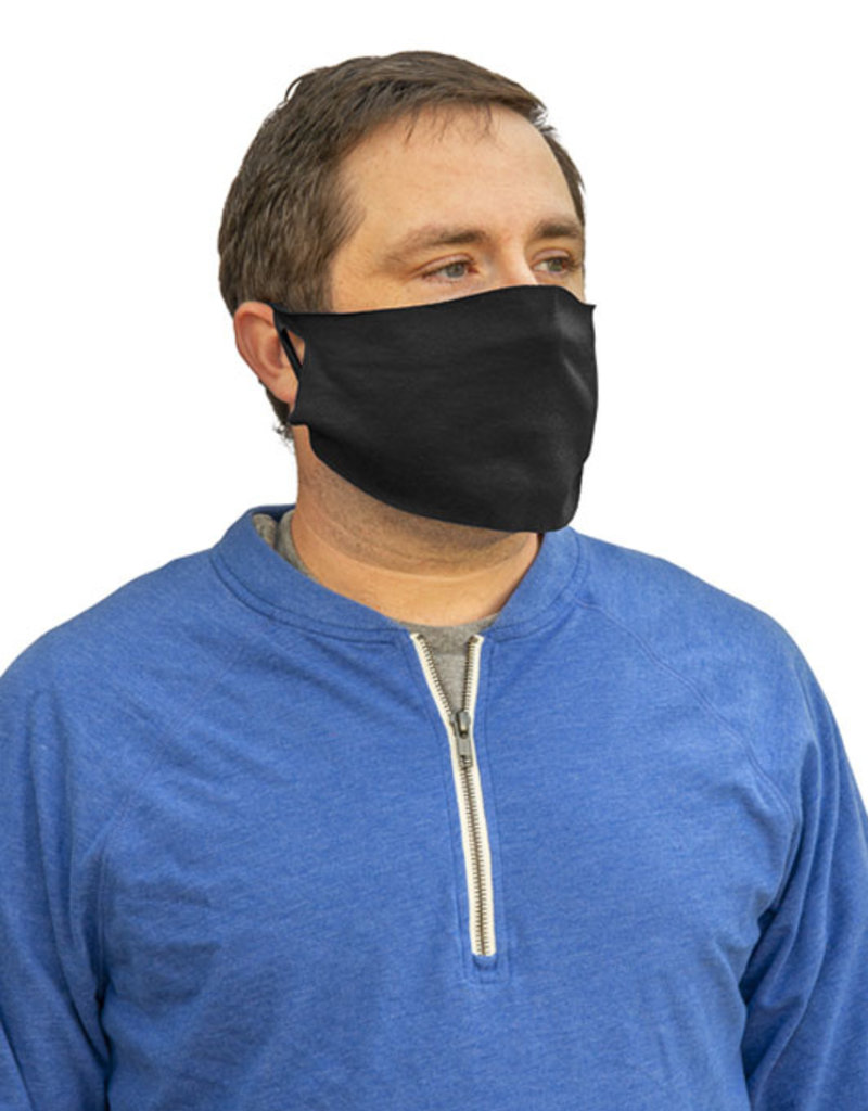 Face Mask- 50/50 Cotton/Poly Face Covering Black