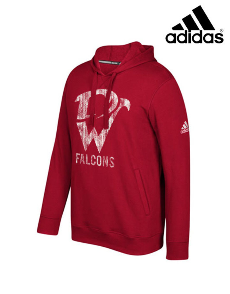 Adidas Davenport West Falcons adidas Fleece Hooded Sweatshirt-Power Red
