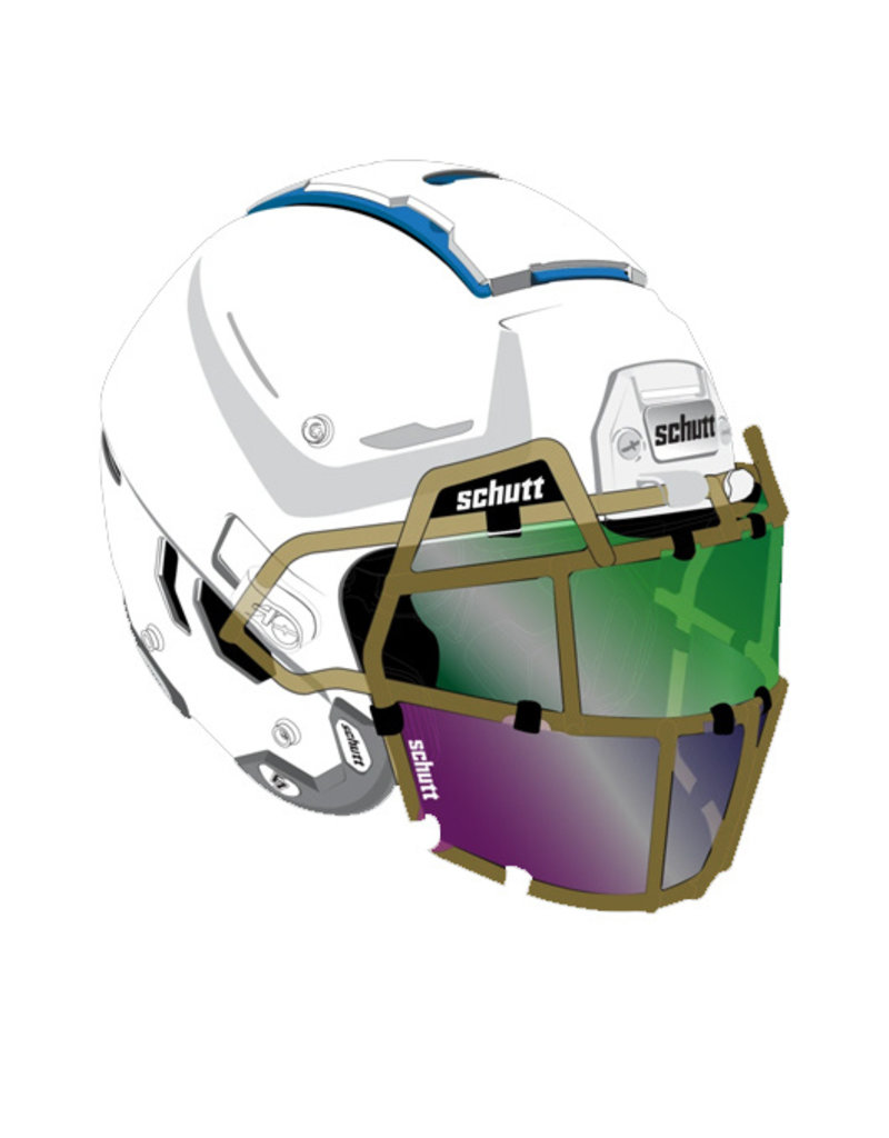 Schutt Schutt Football Helmet Splash Shield Upper and Lower Set (3 pack)