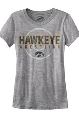 Vintage Hawkeye Wrestling Mat Ladies Short Sleeve Tee